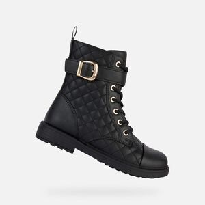 Geox NWT Girls’ Eclair 30 Synthetic Leather Boots Black Youth US 12